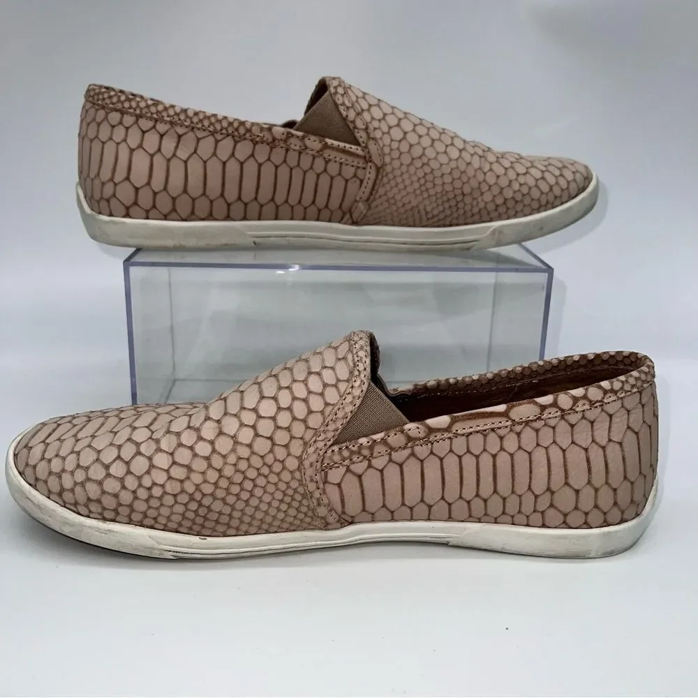 Joie Kidmore Leather Slip-On Sneaker Embossed Alligator Pattern White Midsole 39